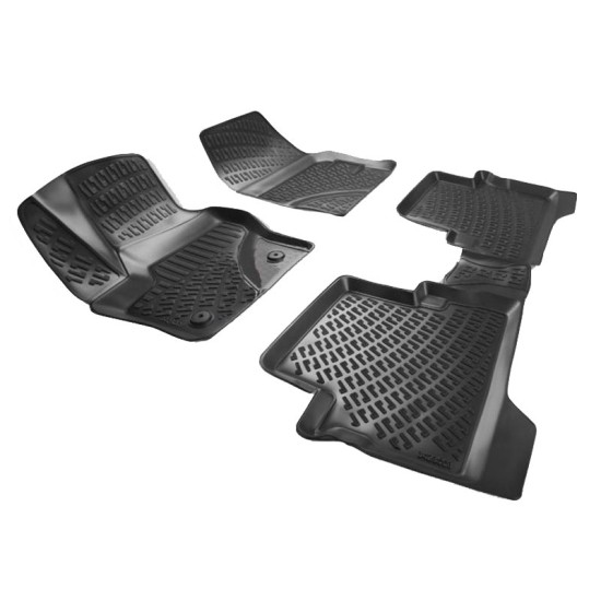 Πατάκια Σκαφάκια 3D Από Λάστιχο TPE Για Ford Kuga 2008-2012 Rizline 4 Τεμάχια Μαύρα