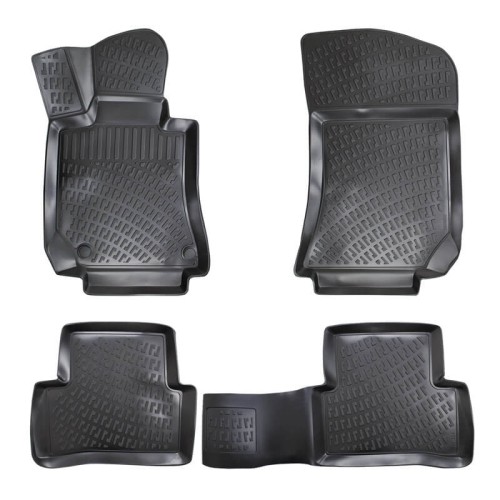 Πατάκια Σκαφάκια 3D Από Λάστιχο TPE Για Mercedes E-Class W124/W210/W211/CLS W219 Rizline 4 Τεμάχια Μαύρα