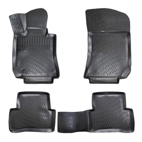 Πατάκια Σκαφάκια 3D Από Λάστιχο TPE Για Mercedes E-Class W212/W207/CLS W218/S Class W222 Rizline 4 Τεμάχια Μαύρα