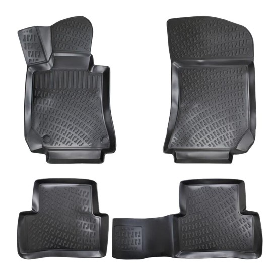 Πατάκια Σκαφάκια 3D Από Λάστιχο TPE Για Mercedes E-Class W212/W207/CLS W218/S Class W222 Rizline 4 Τεμάχια Μαύρα