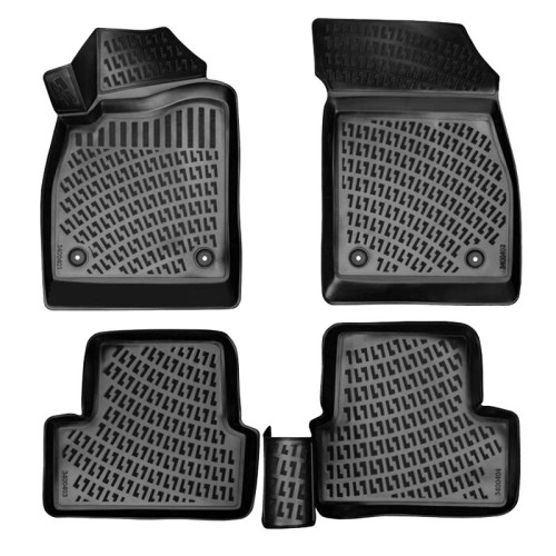 Πατάκια Σκαφάκια 3D Από Λάστιχο TPE Για Opel Astra J 2009-2015/Chevrolet Cruze 2008-2016 Rizline 4 Τεμάχια Μαύρα