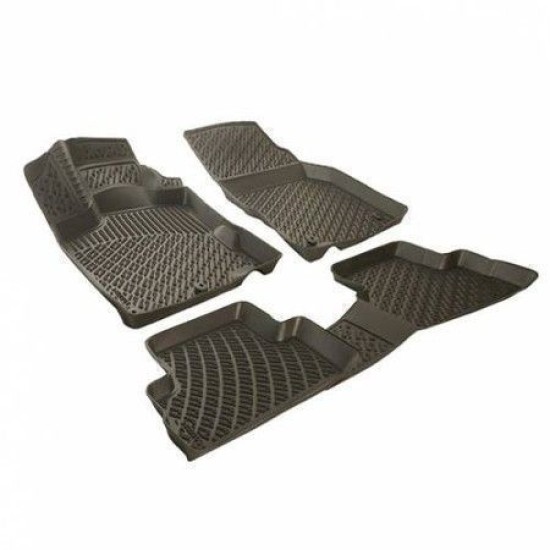 Πατάκια Σκαφάκια 3D Από Λάστιχο TPE Για Opel Corsa C 2000-2006 Rizline 4 Τεμάχια Μαύρα