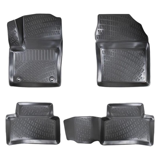 Πατάκια Σκαφάκια 3D Από Λάστιχο TPE Για Toyota C-ΗR 2WD Rizline 4 Τεμάχια Μαύρα