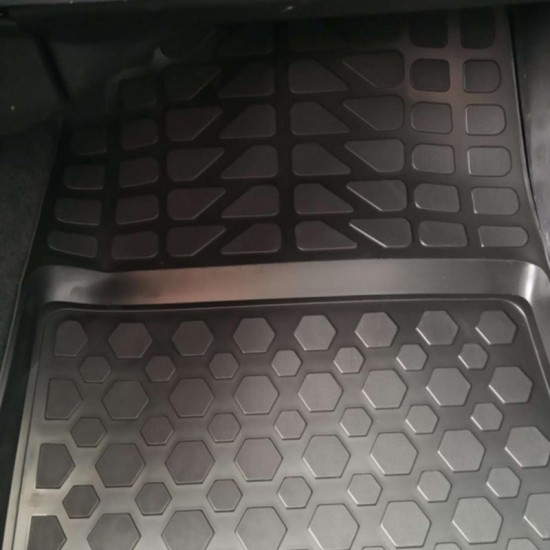 Πατάκια Σκαφάκια Universal 3D Από Λάστιχο TPE Rizline Μαύρα 4 Τεμάχια