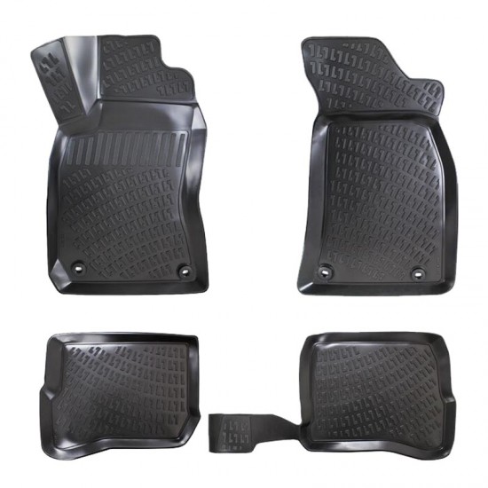 Πατάκια Σκαφάκια 3D Από Λάστιχο TPE Για Audi A4 1996-2000 Rizline 4 Τεμάχια Μαύρα