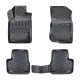 Πατάκια Σκαφάκια 3D Από Λάστιχο TPE Για Citroen C3 2009-2016 Rizline 4 Τεμάχια Μαύρα