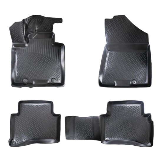 Πατάκια Σκαφάκια 3D Από Λάστιχο TPE Για Kia Sportage 2016-RL113320/ Hyundai Tucson 2015-2019 Rizline 4 Τεμάχια Μαύρα