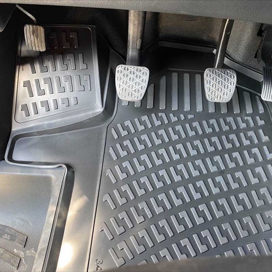 Πατάκια Σκαφάκια 3D Από Λάστιχο TPE Για Mercedes Vito W447 2014- RL117500 /Viano 2014- Rizline 3 Τεμάχια Μαύρα