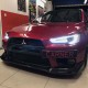 Μπροστινά Φανάρια Set Για Mitsubishi Lancer 07-17 DRL Led Tube & Dynamic Φλας Μαύρο/Χρώμιο H7 Manual VLAND