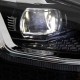 Μπροστινά Φανάρια Set Για Vw Golf 7.5 17-19 Facelift DRL & Dynamic Signal Μαύρα Με Χρώμιο Γραμμή H7 Με Μοτέρ Carner