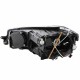 Μπροστινά Φανάρια Set Για Vw Golf 7.5 17-19 Facelift DRL & Dynamic Signal Μαύρα Με Χρώμιο Γραμμή H7 Με Μοτέρ Carner