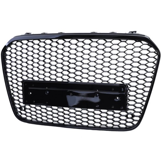 Μάσκα Για Audi A6 4G C7 11-15 RS6 Look Κυψελωτή Γυαλιστερό Μαύρο 1 Τεμάχιο