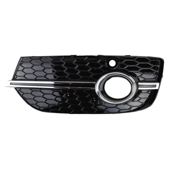 Δίχτυ Προφυλακτήρα Εμπρός Πλαινό Για Audi Q3 8U 11-15 RSQ3 Look Γυαλιστερό Μαύρο / Χρώμιο Με Pdc Αριστερό & Δεξί 2 Τεμάχια