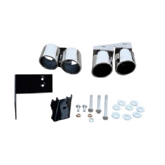 Μπούκες Εξάτμισης Διπλές Για Audi A4 B8 08-15 S4 Look 2 Τεμάχια