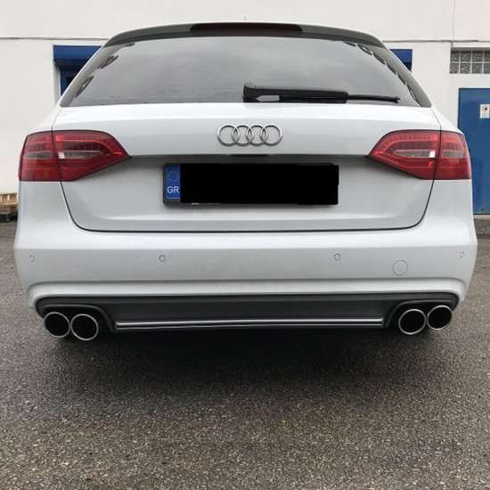 Diffuser Πίσω Προφυλακτήρα Για Audi A4 B8 12-15 Facelift Sedan/Avant S4 Look Από Abs Πλαστικό 1 Τεμάχιο