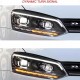 Μπροστινά Φανάρια Set Για Vw Polo 6R/6C 09-17 DRL Passat Matrix Look & Dynamic Φλας Full Led Με Μοτέρ Carner