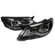 Μπροστινά Φανάρια Set Για Vw Tiguan mk1 07-11 DRL Μαύρα H7/H7 Με Μοτέρ  Carner