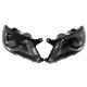 Μπροστινά Φανάρια Set Για Vw Tiguan mk1 07-11 DRL Μαύρα H7/H7 Με Μοτέρ  Carner
