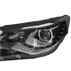Μπροστινά Φανάρια Set Για Vw Tiguan mk1 07-11 DRL Μαύρα H7/H7 Με Μοτέρ  Carner