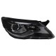 Μπροστινά Φανάρια Set Για Vw Tiguan mk1 07-11 DRL Μαύρα H7/H7 Με Μοτέρ  Carner