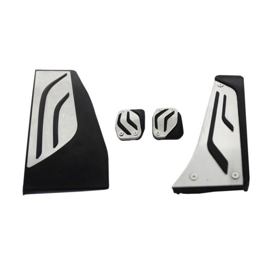 Πεντάλ Αλουμινίου Κουμπωτά Και Footrest Για Bmw F20 11+ , F22 14+ , F30 11+ ,F32 13+ Μη Αυτόματο Σετ 4 Τεμάχια KPBM02