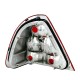 Πισινά Φανάρια Set Για Mercedes-Benz C-Class W202 93-00 Red/Crystal Eagle Eyes