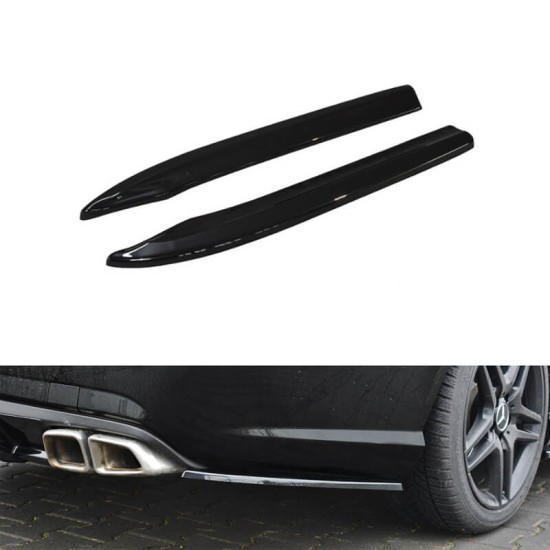 Splitters Πίσω Προφυλακτήρα Δεξιά & Αριστερά Για Mercedes-Benz E-Class W212 09-13 Amg E63 Έκδοση Γυαλιστερό Μαύρο Maxton Design 2 Τεμάχια