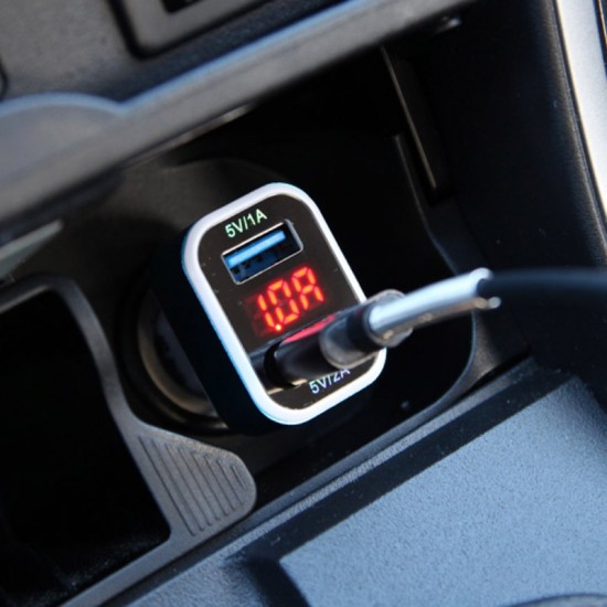 Φορτιστής Αναπτήρα & Battery Check Αυτοκινήτου με 2 Θύρες Usb Test-04 Amio 01028