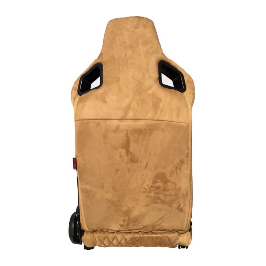 Καθίσματα Bucket RS Suede Αλκαντάρα Μπεζ Με Μπεζ Ραφές Ζευγάρι 2 Τεμαχίων