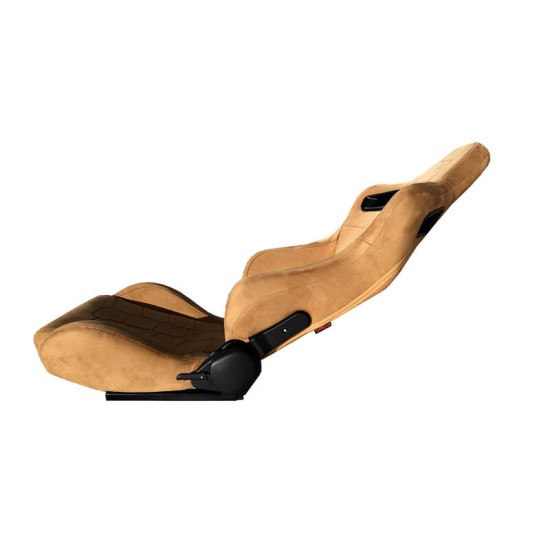Καθίσματα Bucket R8 Suede Αλκαντάρα Μπεζ Ζευγάρι 2 Τεμαχίων
