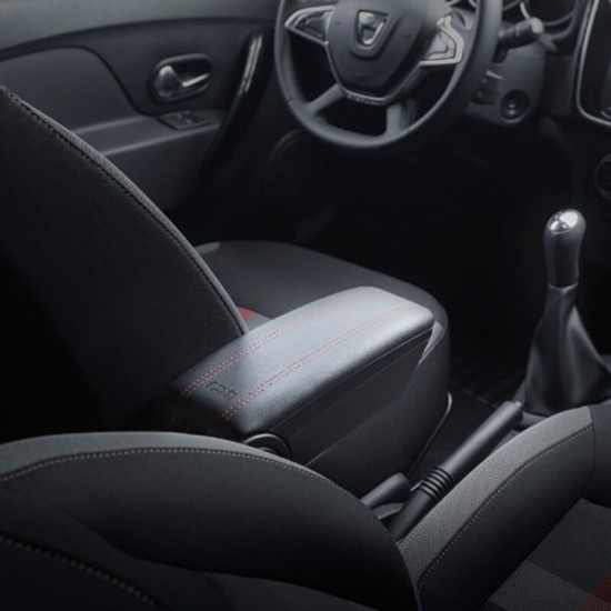 Κονσόλα Χειροφρένου Τεμπέλης Armster OE1 TR Limited Με Usb Για Dacia Duster 2018+ Χωρίς Εργοστασιακό Τεμπέλη Μαύρο Χρώμα Με Κόκκινη ραφή