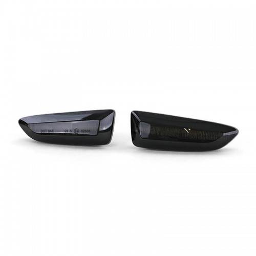 Πλαϊνά Φλας Φτερού Για Opel Astra J 10-16 / Astra K 16+ / Insignia B 17+ / Zafira C 11-16 / Crossland X 19+ Led Dynamic Smoke 2 Τεμάχια