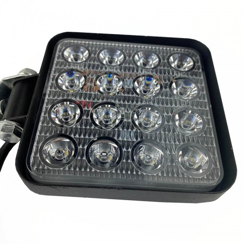 Προβολέας Εργασίας 16 Led Τετράγωνος 110mm x 110mm 48W Flat 10-80V 99089