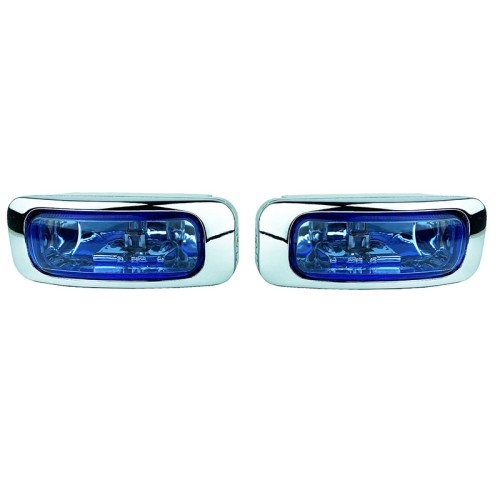 Προβολείς Universal 125x46mm H3 12V 55W LA-1100 16031 Μπλε/Χρώμιο 2 Τεμάχια