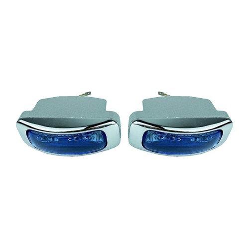 Προβολείς Universal 125x46mm H3 12V 55W LA-1100 16031 Μπλε/Χρώμιο 2 Τεμάχια