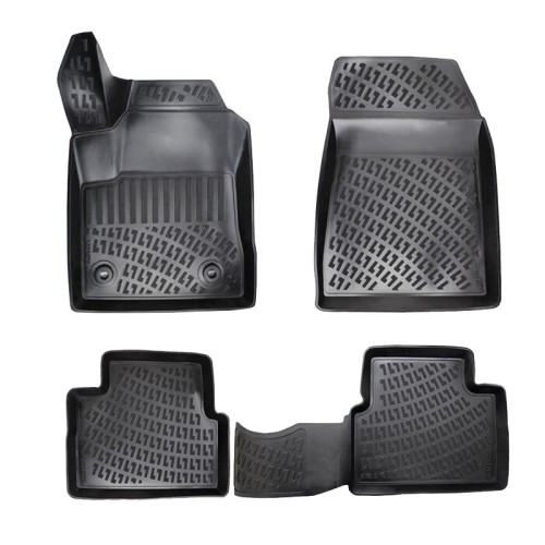 Πατάκια Σκαφάκια 3D Από Λάστιχο TPE Για Alfa Romeo Giulietta 940 2019- Rizline 4 Τεμάχια Μαύρα