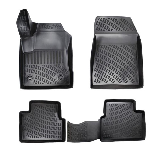 Πατάκια Σκαφάκια 3D Από Λάστιχο TPE Για Alfa Romeo Giulietta 940 2019- Rizline 4 Τεμάχια Μαύρα