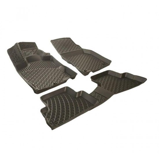 Πατάκια Σκαφάκια 3D Από Λάστιχο TPE Για Ford Εcosport 2012- Rizline 4 Τεμάχια Μαύρα