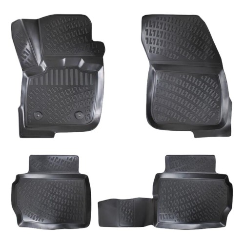 Πατάκια Σκαφάκια 3D Από Λάστιχο TPE Για Ford Mondeo MK5 2014- Rizline 4 Τεμάχια Μαύρα