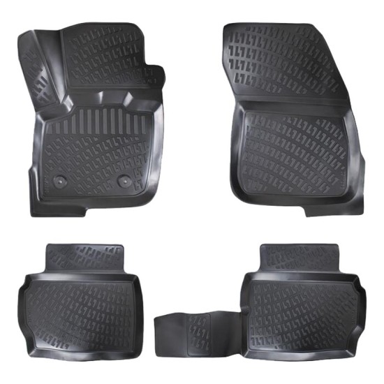 Πατάκια Σκαφάκια 3D Από Λάστιχο TPE Για Ford Mondeo MK5 2014- Rizline 4 Τεμάχια Μαύρα