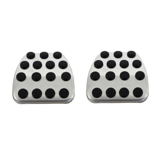 Πεντάλ Αλουμινίου Κουμπωτά Και Footrest Για Mercedes-Benz W204 07-14 / W211 02-09 / GLK 08-15 Μη Αυτόματο Σετ 5 Τεμάχια KPMB02