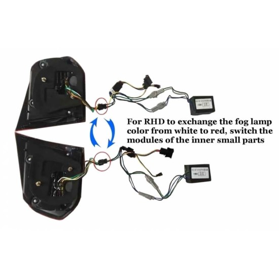 Πισινά Φανάρια Set Για Vw Golf VI (6) 08-12 Full Led GTI R20 Look Κόκκινο/Φιμέ VLand