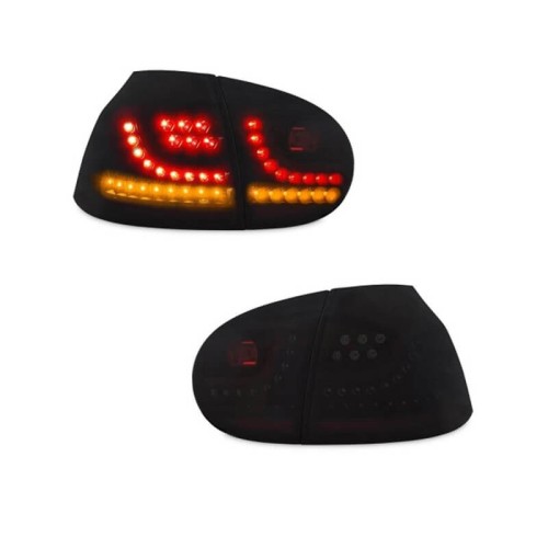 Πισινά Φανάρια Set Για Vw Golf V (5) 03-08 Led Urban Style Μαύρα Winjet