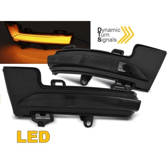 Φλας Καθρέπτη Για Skoda Octavia 3 (5E) 13-20 Dynamic Led Φιμέ 2 Τεμάχια
