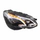 Μπροστινά Φανάρια Set Για Mercedes-Benz E-Class W212 09-13 Halogen Upgrade Σε Facelift Look Μαύρα Full Led DRL Με Μοτέρ Carner