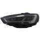Μπροστινά Φανάρια Set Για Audi A3 8V 12-16 DRL Full Led & Led Signal Μαύρα  Με Μοτέρ Carner