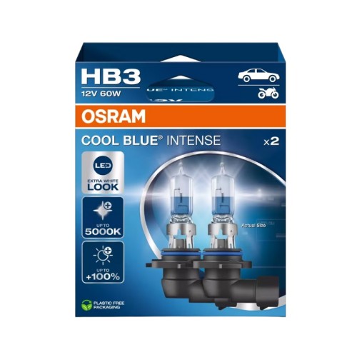 Λάμπες Αλογόνου HB3 9005 12V 60w Cool Blue Intense Osram 9005CBN-2HB 2 Τεμάχια