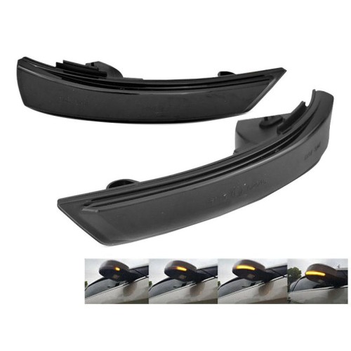 Φλας Καθρέπτη Για Ford Focus 07-18 / Mondeo 10-14 Dynamic Led Φιμέ 2 Τεμάχια
