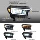 Μπροστινά Φανάρια Set Για Ford Ranger 15-20 DRL Dynamic Μαύρα Full Led Με Μοτέρ VLand