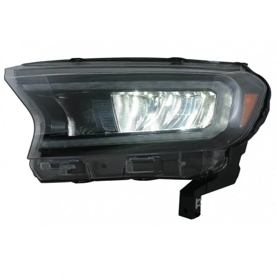 Μπροστινά Φανάρια Set Για Ford Ranger 15-20 DRL Dynamic Μαύρα Full Led Με Μοτέρ VLand